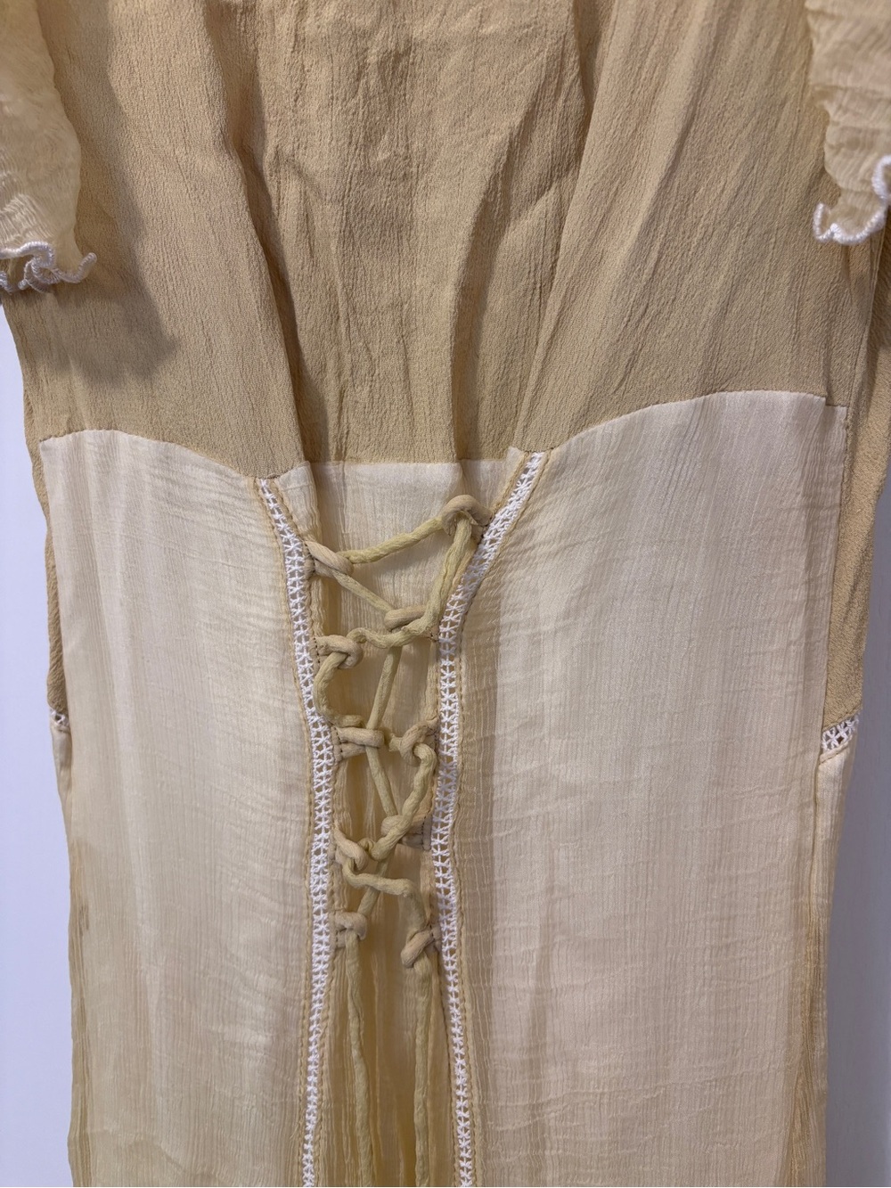 Nataya Edwardian Midi Dress Size S Flutter Sleeves Layers Babydoll Corset Floral - Picture 8 of 16